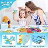 DIGOBAY United States Puzzle 70 Pieces USA Map Floor Jigsaw Puzzles for Kids Ages 4-10, Jumbo Round US Geography Puzzle 50 States with Capitals Educational Learning Toys for Boy or Girl DIGOBAY