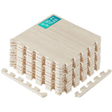 Yes4All 12SQ.FT Wood Grain Puzzle Exercise Mat Protective Flooring, EVA Interlocking Foam Floor Tiles with Border for Home Yes4All