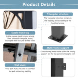 Kurapika 10’ x 24’ Gazebo, Wall Mount Gazebo Outdoor Pergola, Hardtop Lean to Gazebo Canopy Awnings with Sloped Roof and Sturdy Steel Frame, for Patio, Porch, Deck, Backyard(Navy Blue) Kurapika