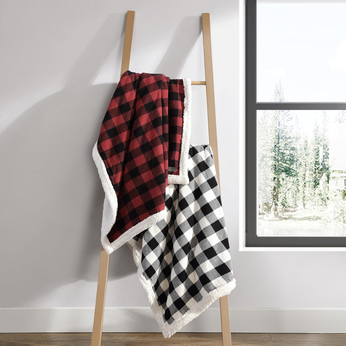 Eddie Bauer - Throw Blanket, Reversible Sherpa Fleece Bedding, Home Decor for All Seasons (San Juan Oyster, Throw) Eddie Bauer
