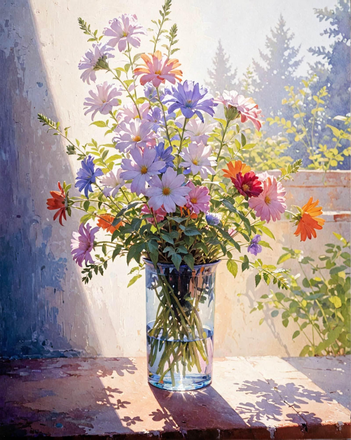 ldazao Colourful Flower Paint by Numbers Kit for Adults DIY Flowers Adult Kits for Beginner Acrylic On Canvas Adults' Paint-by-Number Kits Gift Home Wall Decor 16x20 Inch ldazao