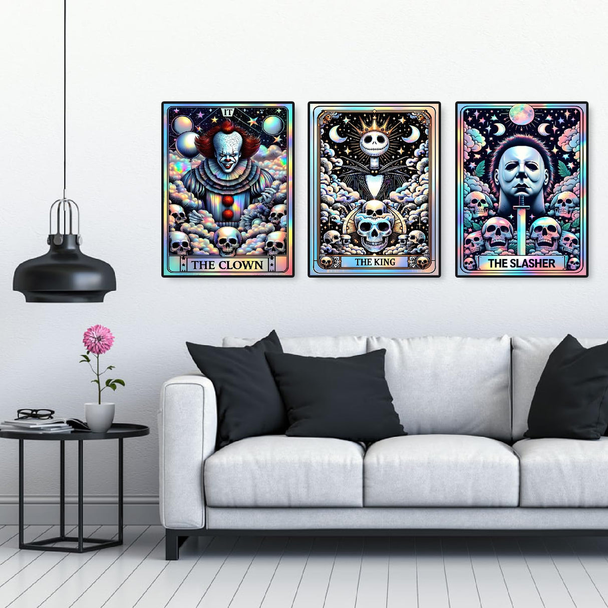 6 Packs Halloween Diamond Painting Kits for Adults, DIY Horror Diamond Art Kits for Beginners, 5D Full Drill Crystal Arts and Crafts Gem Art Painting Kits for Home Wall Decor Festival Gift (30*40cm) LWZAYS