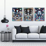 6 Packs Halloween Diamond Painting Kits for Adults, DIY Horror Diamond Art Kits for Beginners, 5D Full Drill Crystal Arts and Crafts Gem Art Painting Kits for Home Wall Decor Festival Gift (30*40cm) LWZAYS