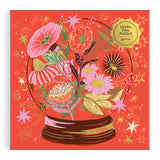 Galison Crystal Flower Ball – 500 Piece Foil Jigsaw Puzzle Featuring Beautiful Artwork of Intergalactic World of Blooms Inside A Crystal Ball Galison