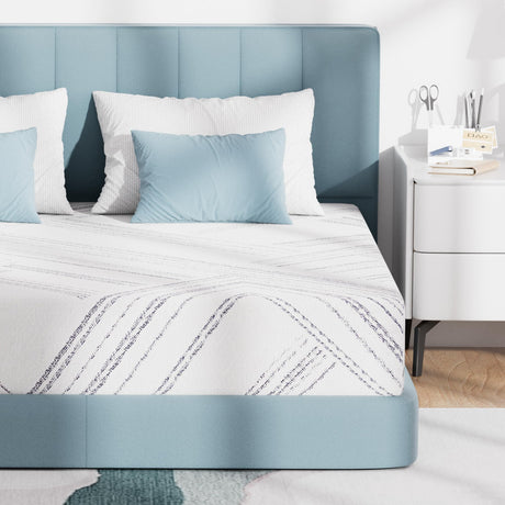 ZFHCBJ California King Mattress 10 Inch, Medium Firm Mattresses with Cooling Gel Memory Foam, Removable Washable Cover, Cal King Mattress in a Box, Pressure Relief, Upgraded Support, CertiPUR-US ZFHCBJ