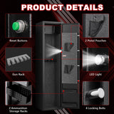 6-8 Gun Safe, Gun Safe for Rifles and Pistols, Gun Locker, Rifle safes for Home,Metal Gun Cabinet for Rifles and Shotguns, Dual Alarm & Mute System, Quick Access, No Assembly Required SHICHI