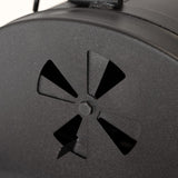 Char-Griller® Patio Pro Charcoal Grill and Smoker with Cast Iron Grates, Premium Wood Shelf and Damper Control, 250 Cooking Square Inches in Black, Model E1515 Char-Griller