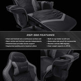 RESPAWN 900 Gaming Recliner - Video Games Console Recliner Chair, Computer Recliner, Adjustable Leg Rest and Recline, Recliner with Cupholder, Reclining Gaming Chair with Footrest - Gray RESPAWN