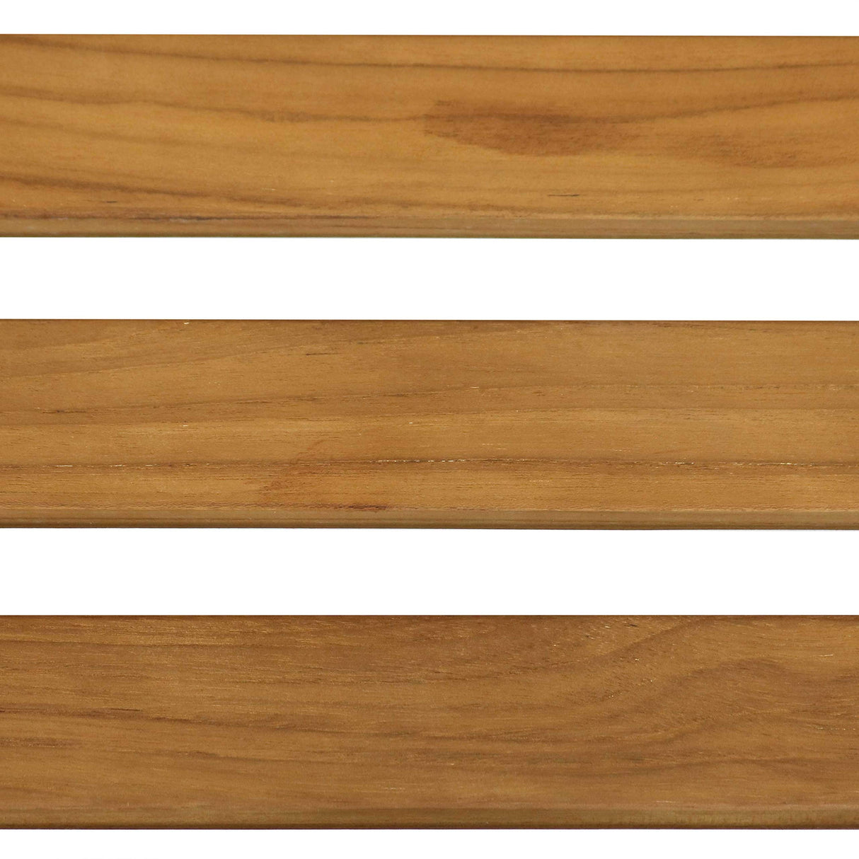 Sunnydaze Mission-Style 59-Inch Teak Wood Outdoor Bench with Light Brown Finish Sunnydaze