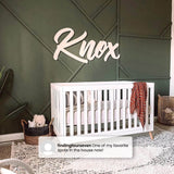 Delta Children Essex 4-in-1 Convertible Baby Crib, Grey with Natural Legs Delta Children