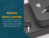 SnapSafe Portable Lock Box for Guns and Valuables – Includes Lock Box, 2 Keys and Patented Security Cable – An Ideal Car Gun Safe – XL, Black, 10 x 7 x 2 Inches SnapSafe