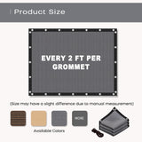 VICLLAX Shade Fabric Sun Shade Cloth Privacy Screen with Grommets for Patio Garden Pergola Cover Canopy 10x10 FT, Grey VICLLAX