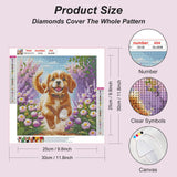 Acudotr Diamond Painting Kits for Adults, 5D DIY Dog Diamond Art Kits for Beginners, Full Drill Diamond Painting Kits for Home Wall Decor, 12x12 Inch Acudotr