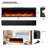 LegendFlame 71" W Smart Build in Electric Fireplace Insert, 1-2-3 Sided View, Heater 750W/1500W, Multi Colors of Flame & Fuel Bed, Alexa/Google Assistant Enabled Legend Flame