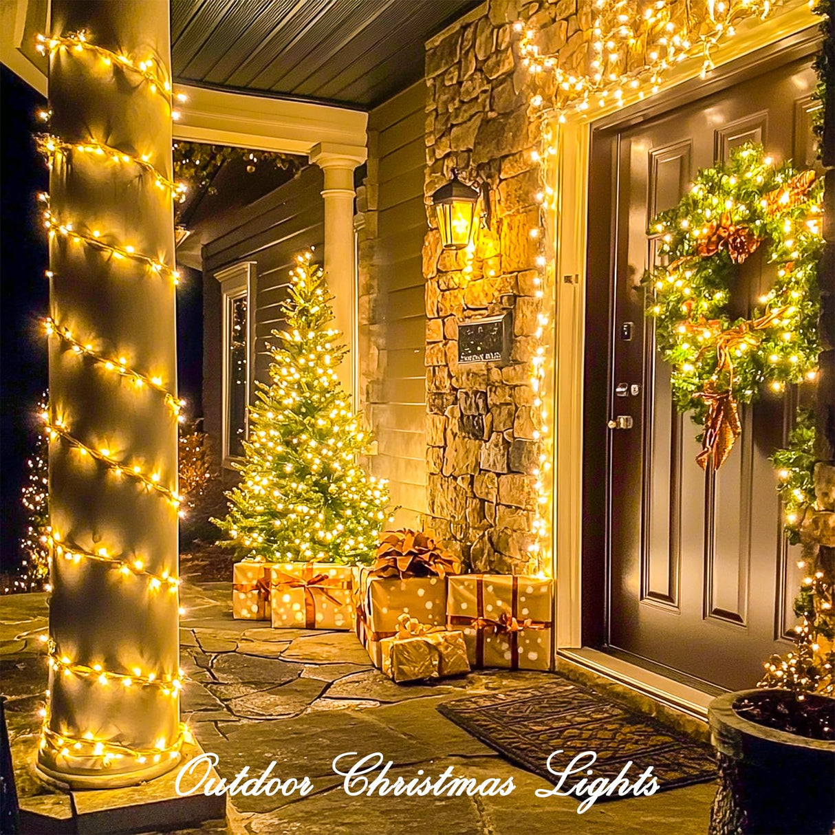 JMEXSUSS 200 LED Christmas Lights Indoor Outdoor, Connectable Warm White Christmas Tree Lights Clear Wire, 66 Ft Twinkle Fairy String Lights Plug in for Bedroom Wedding Christmas Tree Decorations JMEXSUSS