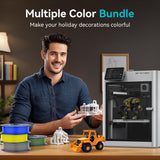 SUNLU PLA Plus Filament 16 Color Bundle Multicolor, PLA+ 3D Printer Filament 1.75mm, Mini Spool, Individually Vacuum Packed, 0.25kg per Spool, 4kg in Total, 16 Pack. SUNLU