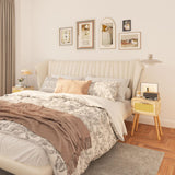 YMYNY Nightstand Set of 2, End Table, Small Bedside Table, Handmade Rattan Decorated Drawer, Solid Wood Legs, Modern Side Table for Bedroom and Small Spaces, Natural UHST010N-2 YMYNY