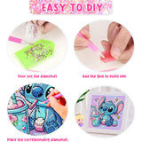 KOJEFCV 4 PCS Diamond Art Painting Kits for Kids, Cartoon Diamond Art for Kids Ages 4-8-12, Cartoon Gem Painting Kit Crafts Beginners for Gift Home Wall Decor (6x6 inch) KOJEFCV