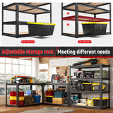 REIBII 40" W Garage Shelving Storage Shelves Heavy Duty Shelving 2000LBS Adjustable Metal Shelves for Garage Shelves 4 Tier Storage Rack Closet Shelving Pantry Shelves Utility Shelf,40" W*20''D*60''H REIBII