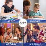 Hardcover Square Sketch Book, 120lb/200GSM Sketchbook Thick Drawing Paper for Marker Watercolor Pencil Mixed Media, Premium Drawing Notebook, Art Journal, 60 Sheets/120 Pages 8x8 Inch Sketch Pad VANRTTO