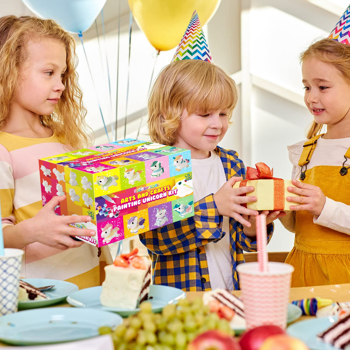 SpringFlower Unicorn Gift Toys for 3 4 5 6 7 8 Years Old Girls - Girls Arts and Crafts Painting kit Including 8 Cute Looking Unicorn Figures, DIY Creative Christmas Gift for Kids SpringFlower