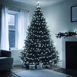 Dazzle Bright Christmas Tree Lights, 448 LED Waterfall Tree Topper Lights with Remote & 8 Lighting Modes, 8.2FT X 16 Lines Christmas Lights for Indoor Outdoor Yard Party Xmas Decoration (White) Dazzle Bright