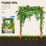 Tangkula 88-Inch Wooden Garden Arbor with Trellis, Decoration Outdoor Rose Arbor with Metal Connection for Climbing Plants, Wedding Arch for Ceremony, Bridal Party, Archway, Lawn, Patio Tangkula