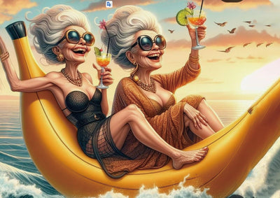 GUMITOON Old Ladies Diamond Art Kits for Adults-Full Drill Diamond Dots Paintings for Beginners, Round 5D Paint with Diamonds Pictures Gem Art Painting Kits DIY Crafts Kits 16"x12" QCY-115