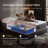 COMFBOX King Size Mattress 14 Inch ， Hybrid King Mattress in a Box, Medium Firm Mattresses with Memory Foam & Pocket Springs, Pressure Relief, Cool Fresh Sleep, Enhanced Edge Support COMFBOX