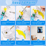 Yunnuo Paint by Numbers for Adults Black Cat, Paint by Numbers Kit on Canvas for Beginners, Starry Night Number Painting Set Craft Supplies, 3 Paintbrushes and Acrylic Paint 16x20 Inch Yunnuo