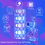 MIKA3D 3D Printer Filament Silk PLA Purple Color Change to Silk Sapphire Blue, 1.75mm 3D Printing Filament, 2 Color Change Multi Colored Silk PLA, 1KG Silk PLA Purple to Blue MIKA3D