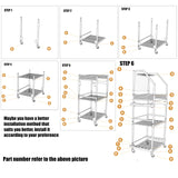 AQNTQCN Fishing Rod Holders for Garage, Fishing Pole Holders, 3-Tier Fishing Pole Rack Holds 12 Rods with Wheels for Garage, Basement or Indoor, For Fishing Rod Tackle Box Storage AQNTQCN