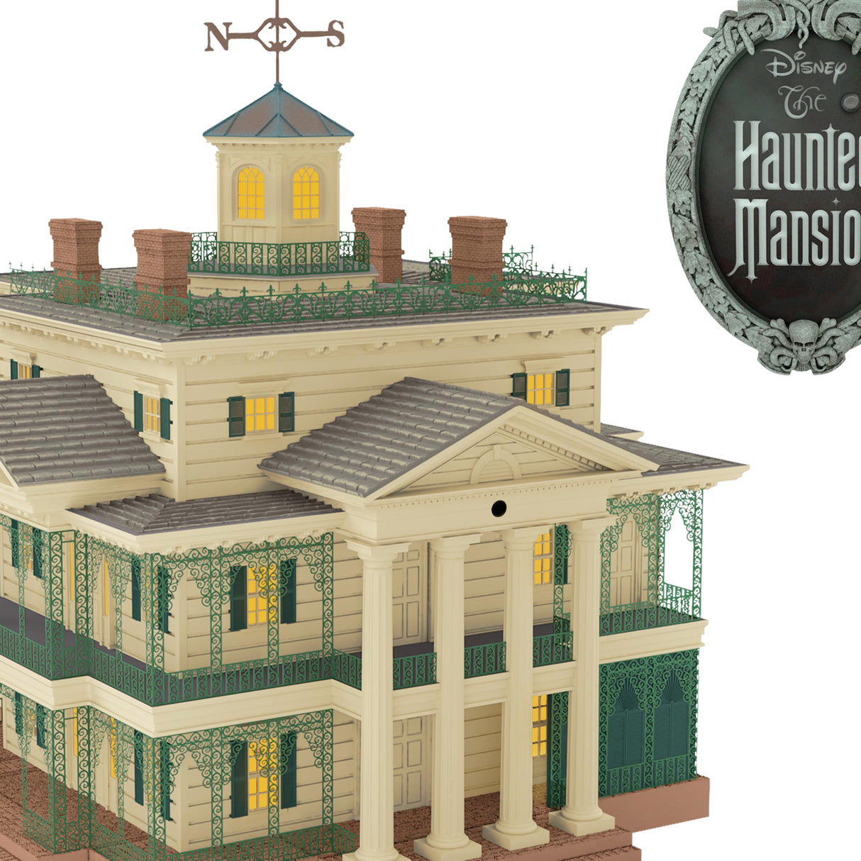 Hallmark Keepsake Christmas Tree Topper 2025, Disney The Haunted Mansion Collection Disneyland Manor with Light and Sound, Gifts for Disney Fans Hallmark Keepsake