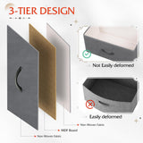 WLIVE Nightstand, 2 Drawer Dresser for Bedroom, Small Dresser with 2 Drawers, Bedside Furniture, Night Stand, End Table with Fabric Bins for Bedroom, Closet, Entryway, College Dorm, Dark Grey WLIVE