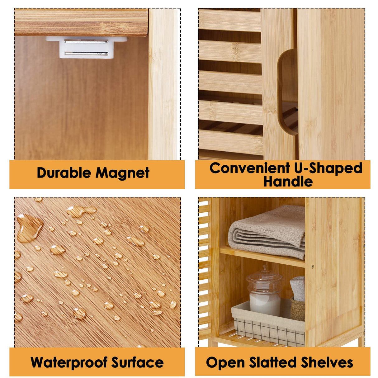 SDHYL Bathroom Cabinet, Bathroom Storage Floor Standing Cabinet with Shutter Door (Small) SDHYL