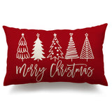 Merry Christmas Pillow Cover 12x20 Farmhouse Christmas Throw Lumbar Pillow Cover Decorations Christmas Tree Holiday Decor Case for Home Couch DFXSZ