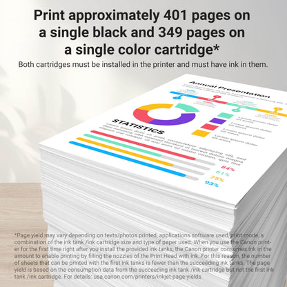 Canon PG-210 XL / CL-211 XL Genuine Ink Value Pack (2 Cartridges), Compatible with MX320/330/340/350/410/420, MP240/250/270/280/480/490/495, iP2702