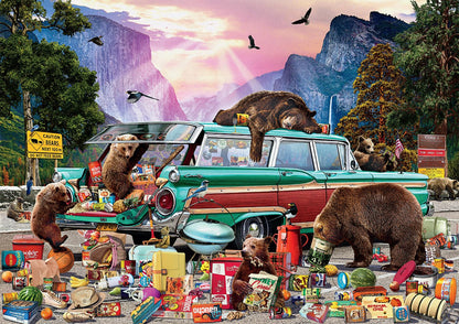 Buffalo Games - Garry Walton - Yosemite Picnic - 300 Piece Jigsaw Puzzle for Adults Challenging Puzzle Perfect for Game Nights - Finished Puzzle Size is 21.25 x 15.00