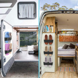 Yocice Wall Mounted Shoes Rack 6Pack with Sticky Hanging Strips, Plastic Shoes Holder Storage Organizer,Door Shoe Hangers (SM03-Black-6) Yocice