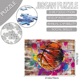 1000 Piece Jigsaw Puzzles for Adults,Sports Graffiti Basketball Jigsaw Puzzles，Funny Ball Sports Graffiti Street Banksy Puzzle，Challenging Family Activity Perfect for Game Nights，Puzzle Wall Art Decor Tucocoo