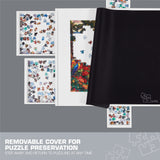 Jumbl 1000-Piece Puzzle Table w/Cover | 23” x 31” Jigsaw Puzzle Board w/Legs 6 Removable Storage & Sorting Drawers | Smooth Plateau Fiberboard Work Surface & Reinforced Hardwood | for Games & Puzzles Jumbl