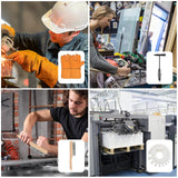 Worldity 6Pcs Welding Slag Removal Tool Set, 10 Inch Welding Chipping Hammer with Coil Spring Handle, Welding Pliers, Wire Brush, Metal Sheet Thickness Gauges and Welding Gloves for Removing Slag Worldity