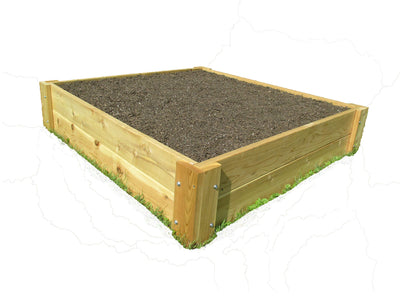Infinite Cedar Premium Cedar Raised Garden Bed - 1" Thick Wood (4' x 4' x 11" H)
