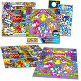 Sonic the Hedgehog Jigsaw Puzzle Activity Set - 2 Pc Bundle with 1000 Piece Sonic Jigsaw Puzzles Plus Stickers, More | Sonic Puzzles for Teens, Adults Sonic The Hedgehog