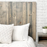 Barn Walls Gray Fog Headboard, Rustic Design, Solid Wood Headboard, Floating Panels, Wall Mount, Adjustable Height, Easy Assembly, King Size Barn Walls