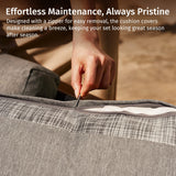 EAST OAK 3-Piece Patio Furniture Set | Armchairs & Coffee Table | Outdoor Furniture with Cushions | Deep Seating Modern Conversation Set | Garden, Porch, Balcony & Backyard | Misty Grey EAST OAK