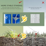 Outsunny 10' x 20' Large Party Tent, Outdoor Event Shelter, Gazebo Canopy with 4 Removable Window Sidewalls for Weddings, Blue Outsunny