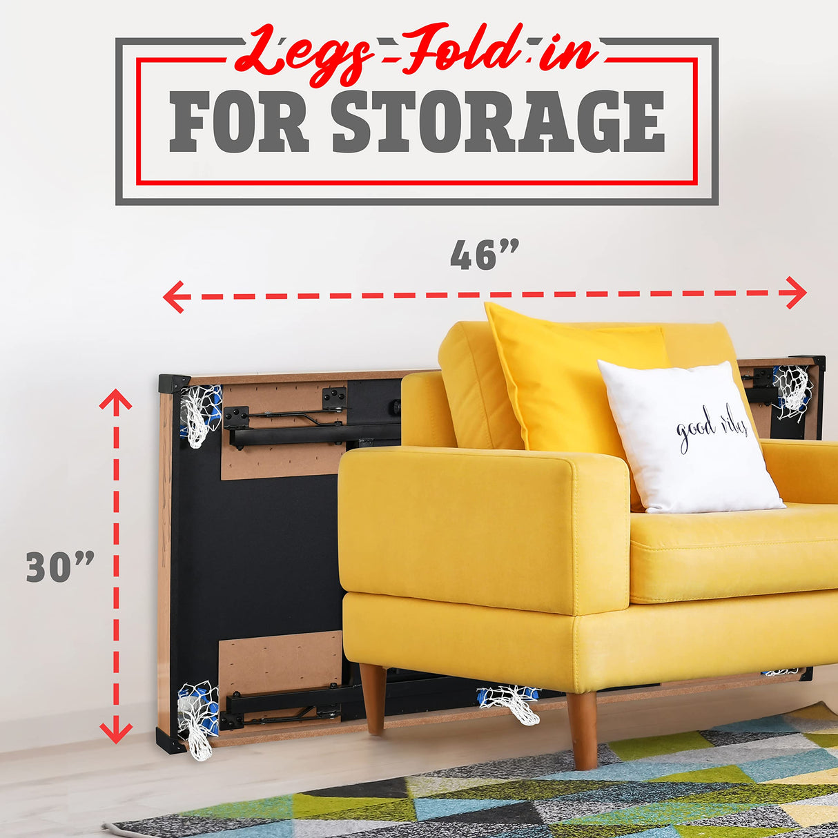 SereneLife 4 in 1 Multi Game Table, 4’x2’ Folding Portable Sports Arcade Games with Accessories, Ping Pong, Air Hockey, Pool Billiards, and Shuffleboard, for Indoor, Outdoor, All Ages SereneLife