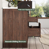 LUXOAK 60" Farmhouse Bathroom Double Vanity Sliding Barn Door with Sink Combo, Freestanding, Bathroom Vanity Cabinet with Drawers & Metal Handles, Reclaimed Barnwood LUXOAK