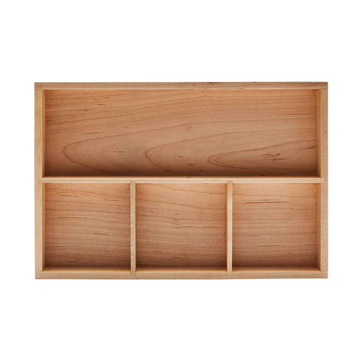 pandapark Wood Organizer Tray,Black Walnut,Desk & Drawer Storage Box (Maple Master) pandapark
